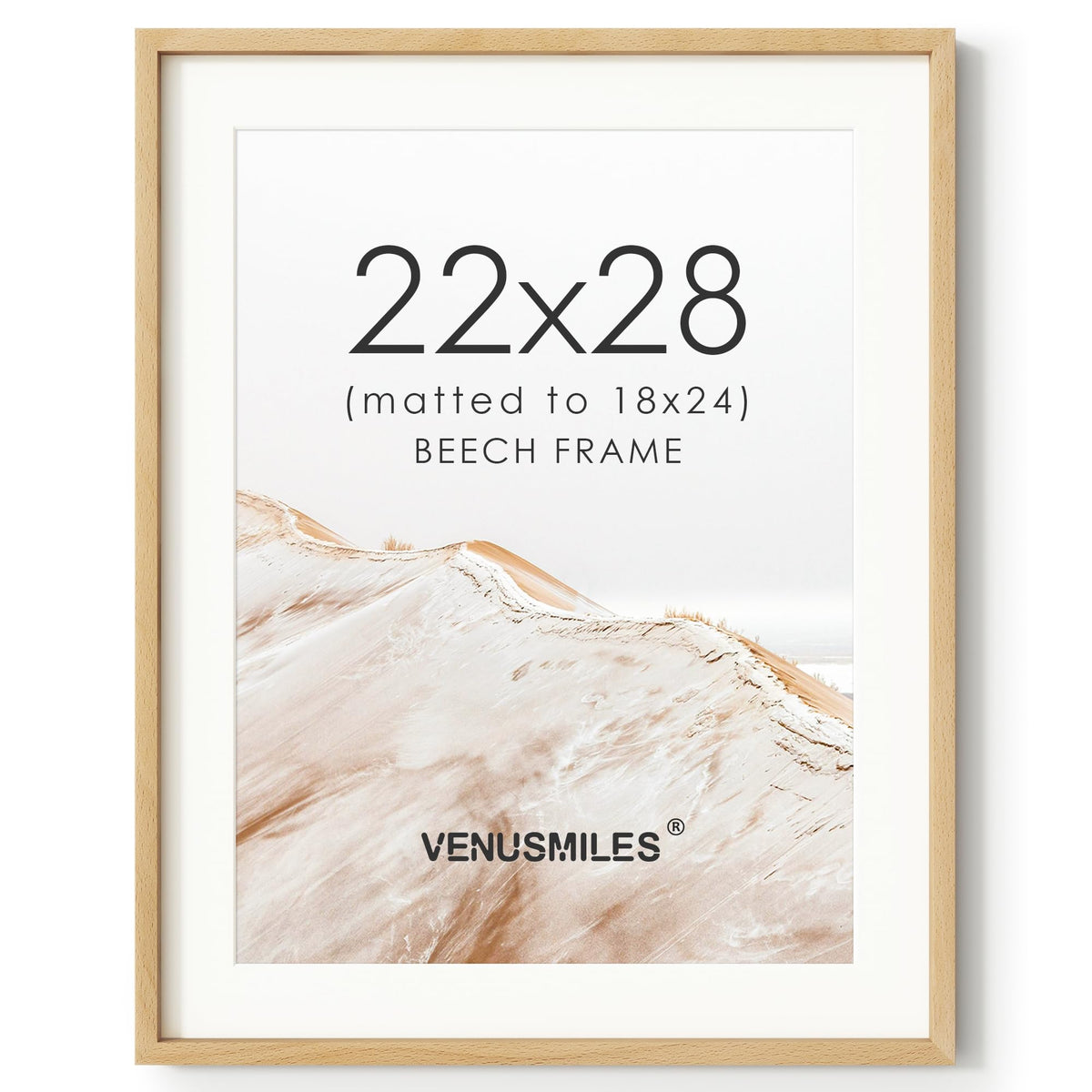 4x6 Picture Frame, USA-Sourced Natural Maple Wood Photo Collage Frame with HD Tempered Glass, Modern Simple 4 x 6 Wooden Frame Matted to 3.5x5, Gallery Wall Frames for Art, Wall or Tabletop Display