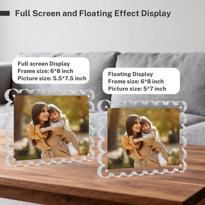 HOUSE DAY 3Pack Acrylic Picture Frame 5x7,Double Sided for Tabletop Display