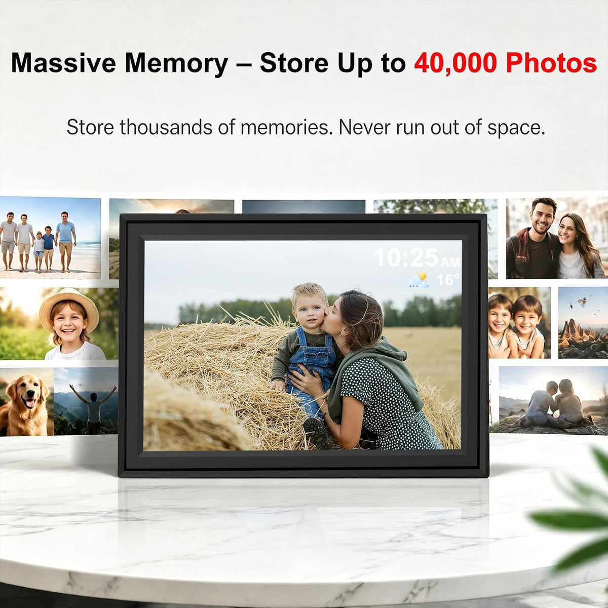 Digital Picture Frame 1280×800 HD Touch Screen Wall-Mountable