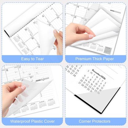 Large Desk Calendar 2026-2027,Jul 2026-Dec 2027,Gannyfer 18-Month Calendar