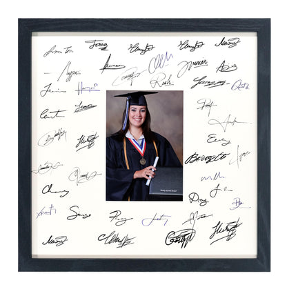 GarduationMall 11x14 Signature Picture Frame Holds 5x7 Photo with White Mat for Wedding Graduation | Wall or Tabletop Display