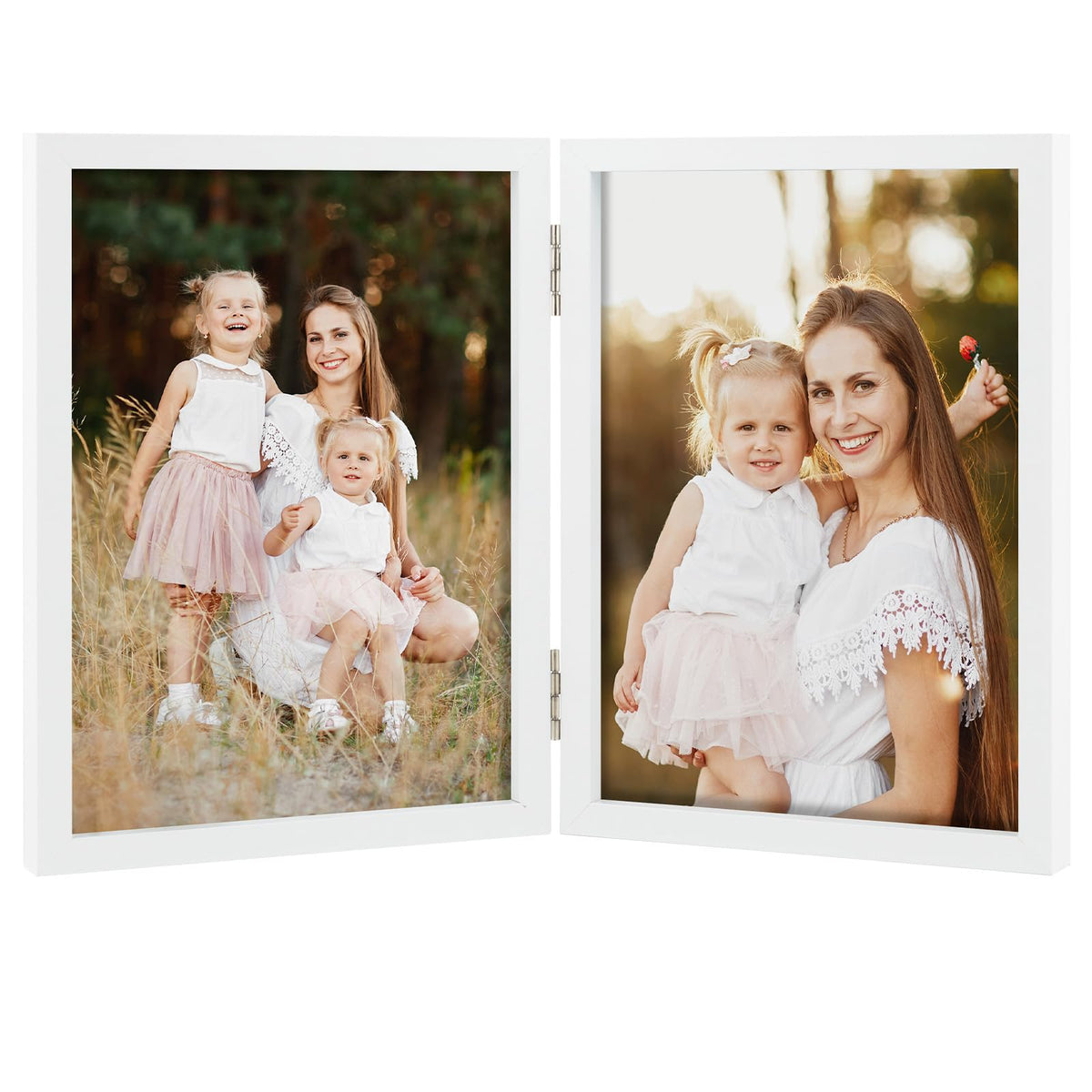 4x6 Triple Picture Frame Tabletop Display for Photos Black