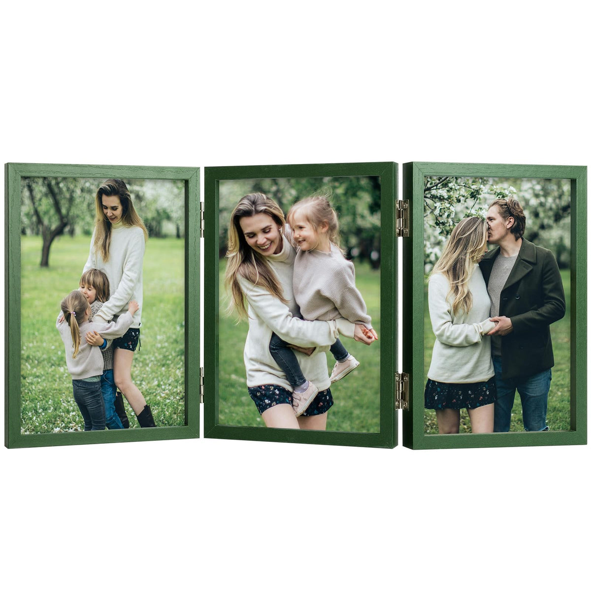5x7 Triple Picture Frame Tabletop Display for Photos Pink