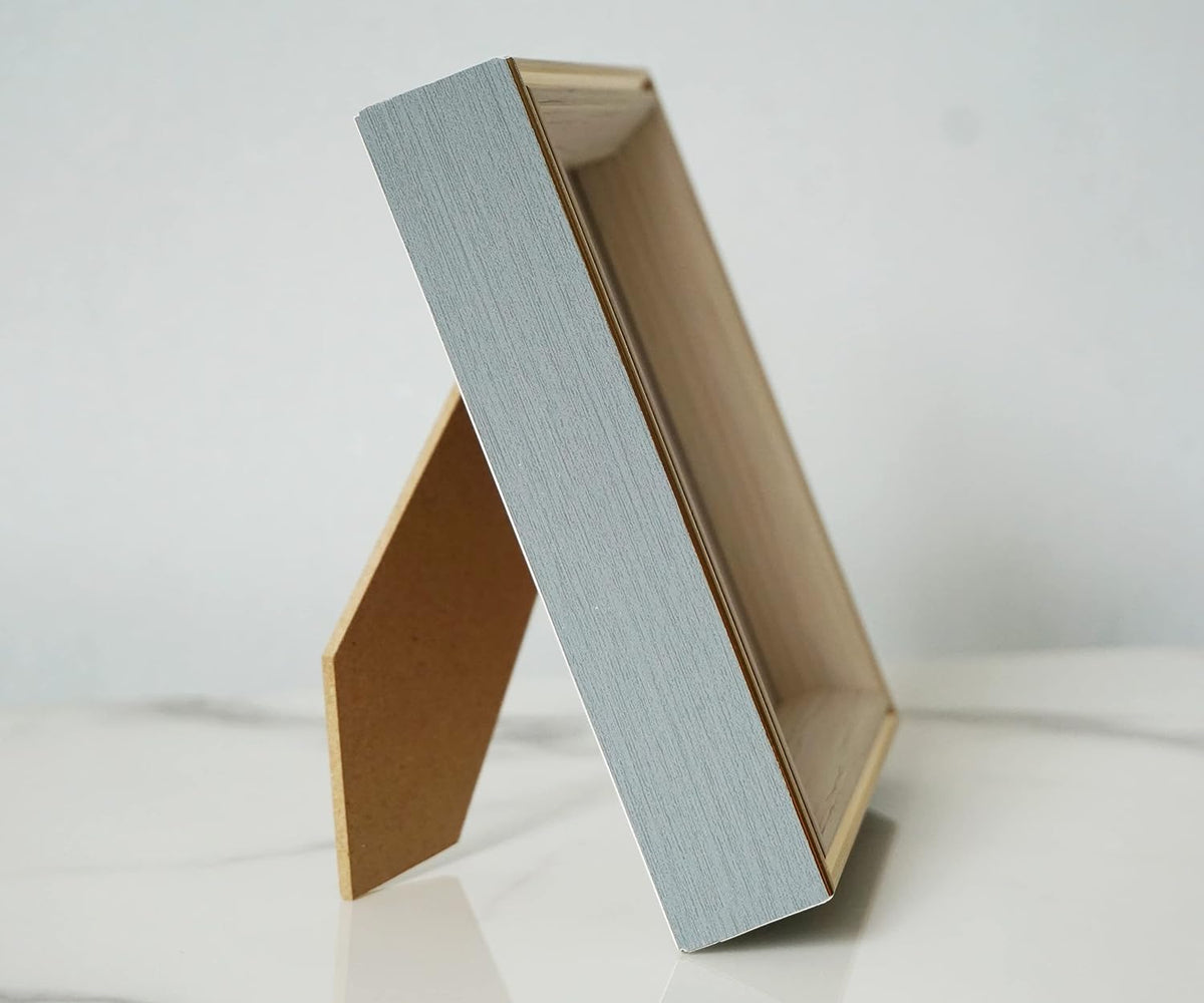 5x5 Blue Beige Square Picture Frame, 5x5 Resin Photo Frame, Wall and Desktop Display Picture Frame, Plexiglass
