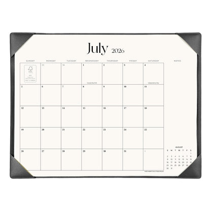 Simplified Desk Calendar 2026 with Desktop Mat, Cabbrix Large Desk Pad Calendar 21" x 16-1/2" Including January 2026 to June 2027, Desk Blotter Calendar for Home School and Office (Mint Green)
