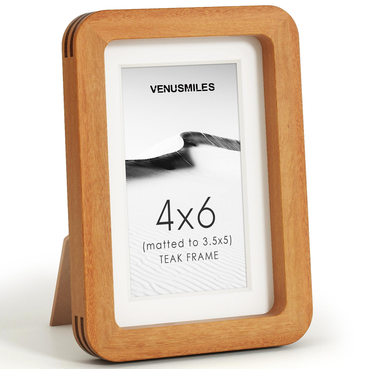 4x6 Picture Frame, USA-Sourced Natural Maple Wood Photo Collage Frame with HD Tempered Glass, Modern Simple 4 x 6 Wooden Frame Matted to 3.5x5, Gallery Wall Frames for Art, Wall or Tabletop Display