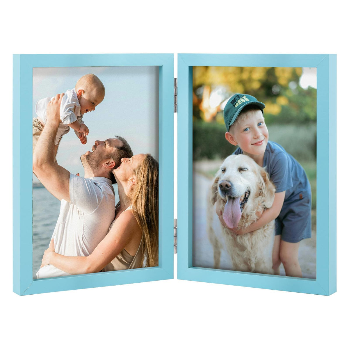 4x6 Triple Picture Frame Tabletop Display for Photos Black