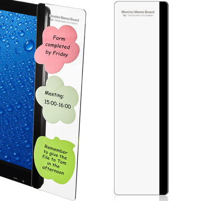 Zonon 4 Pieces Monitor Memo Board for Computer Transparent Acrylic