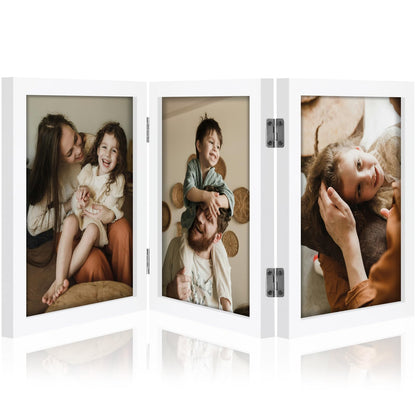decorUhome Black Triple 4x6 Picture Frame Vertical