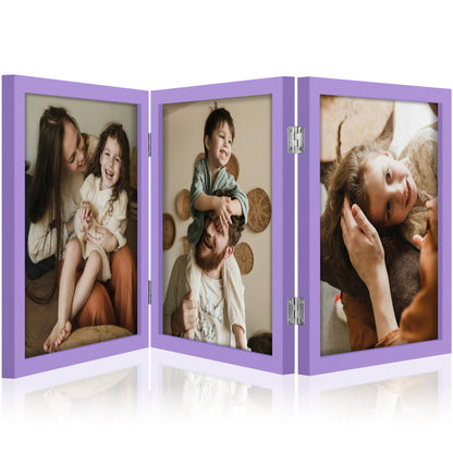decorUhome Black Triple 4x6 Picture Frame Vertical
