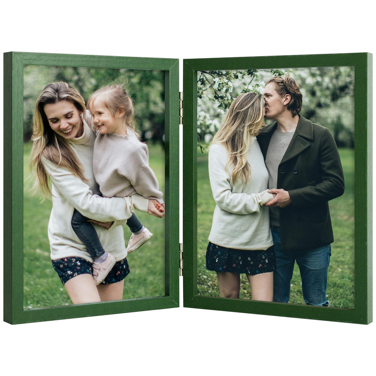 5x7 Double Picture Frame Tabletop Display for Photos Pink