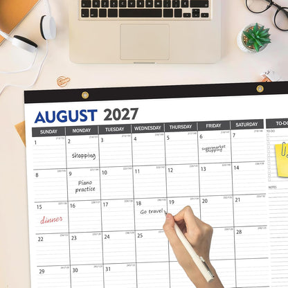 OuMuaMua Large Desk Calendar 2026-2027, 19 Months, 22" x 17"