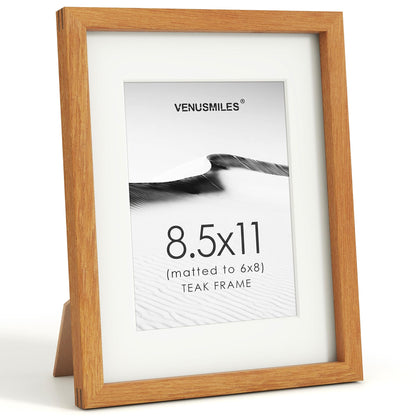 4x6 Picture Frame, USA-Sourced Natural Maple Wood Photo Collage Frame with HD Tempered Glass, Modern Simple 4 x 6 Wooden Frame Matted to 3.5x5, Gallery Wall Frames for Art, Wall or Tabletop Display