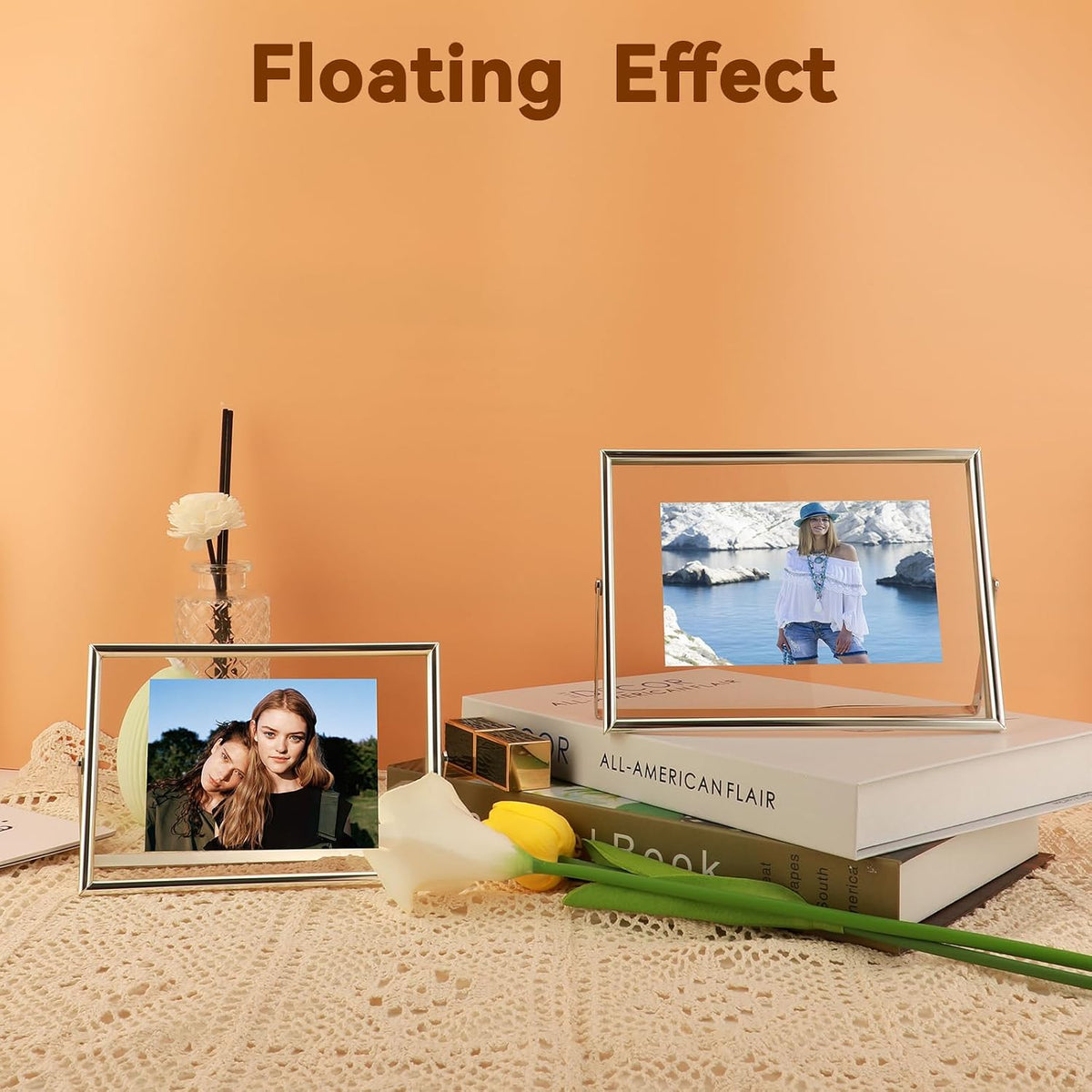Silver Floating Frame, 4"x6", Horizontal