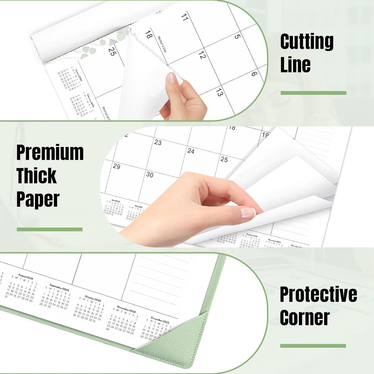 Desk Calendar 2026-2027 with Desktop Mat,22x17'' Large Desktop Pad Calendar