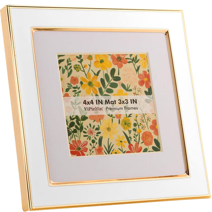 YiPinYin 5x7''Jasper Green Enamel Picture Frames with Gold-Plated Metal Frame Design,HD-Real Glass & Velvet Back,for Countertop,Tabletop Display,Bookshelf,Wall Décor