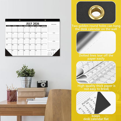 Desk Calendar 2026-2027 -18 Months-JULY 2026 to December 2027,Desk calendar 2026-2027,12x17 in,Calendar 2026-2027,Office Desk Calendar 2027