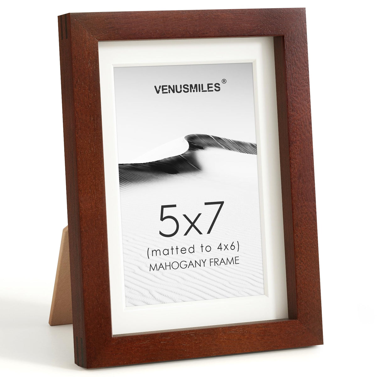 4x6 Picture Frame, USA-Sourced Natural Maple Wood Photo Collage Frame with HD Tempered Glass, Modern Simple 4 x 6 Wooden Frame Matted to 3.5x5, Gallery Wall Frames for Art, Wall or Tabletop Display