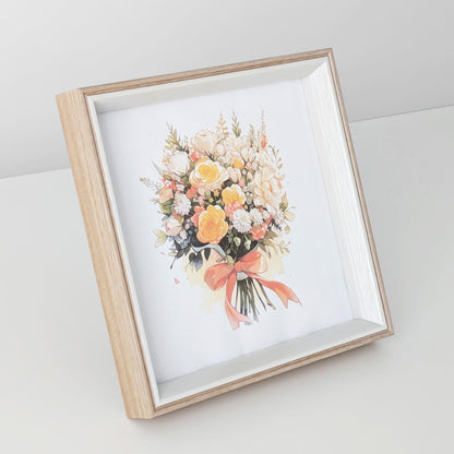 5x5 Blue Beige Square Picture Frame, 5x5 Resin Photo Frame, Wall and Desktop Display Picture Frame, Plexiglass