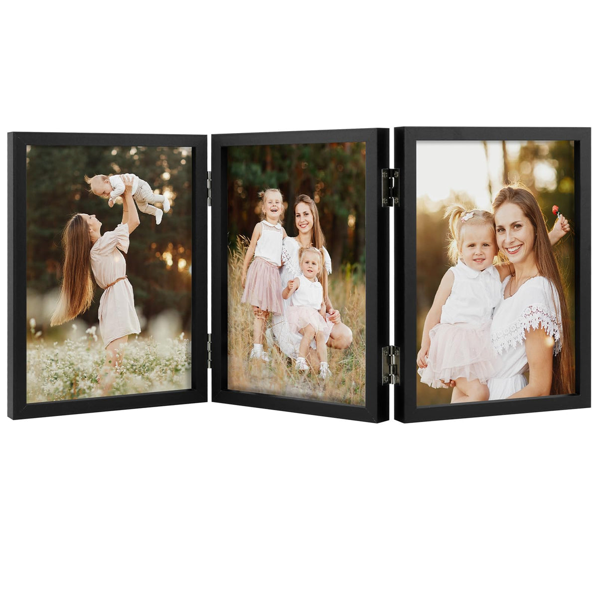 4x6 Triple Picture Frame Tabletop Display for Photos Pink