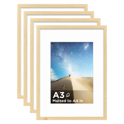 KINLINK 5x7 Picture Frames, Mix Color Photo Frames with Plexiglass for Picture 4x6 with Mat or 5x7 without Mat, Composite Wood Picture Frames for Table Top and Wall Mounting, Set of 4