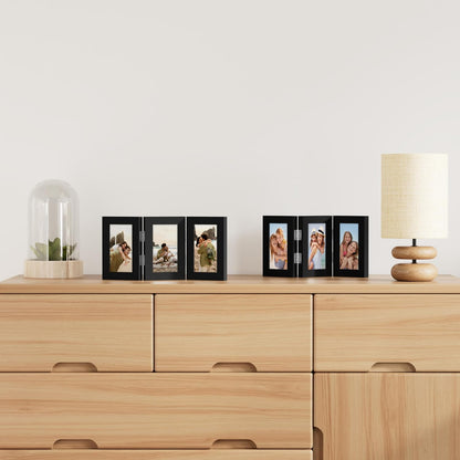 decorUhome Black Triple 4x6 Picture Frame Vertical