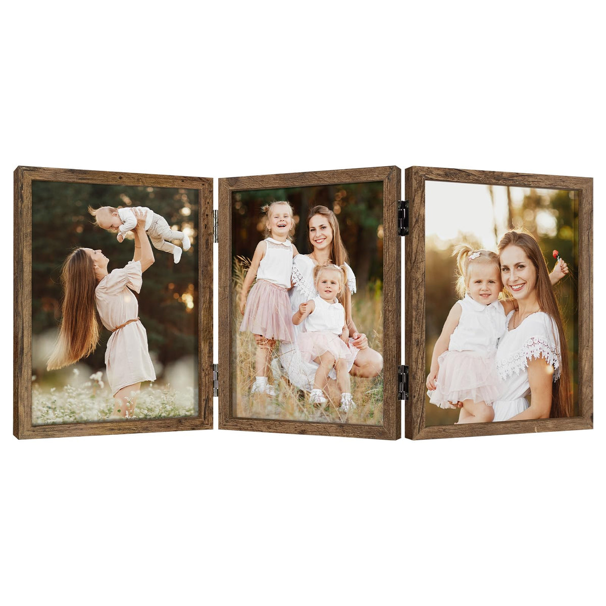 4x6 Triple Picture Frame Tabletop Display for Photos Pink