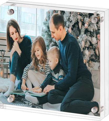 ECOSEAO 6x8 Minimalist Picture Frame Acrylic Glass Photo Frame with Desktop Display Horizontally or Vertically