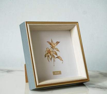 5x5 Blue Beige Square Picture Frame, 5x5 Resin Photo Frame, Wall and Desktop Display Picture Frame, Plexiglass