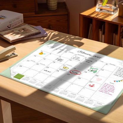 Desk Calendar 2026-2027 with Desktop Mat,22x17'' Large Desktop Pad Calendar