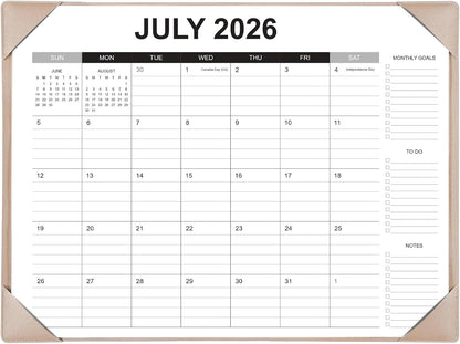Desk Calendar 2026-2027 with Desk Mat – 22" x 17" Large Desk Pad Calendar Runs from July 2026 to December 2027, Office Supplies Desktop Monthly Calendar for Home & Office