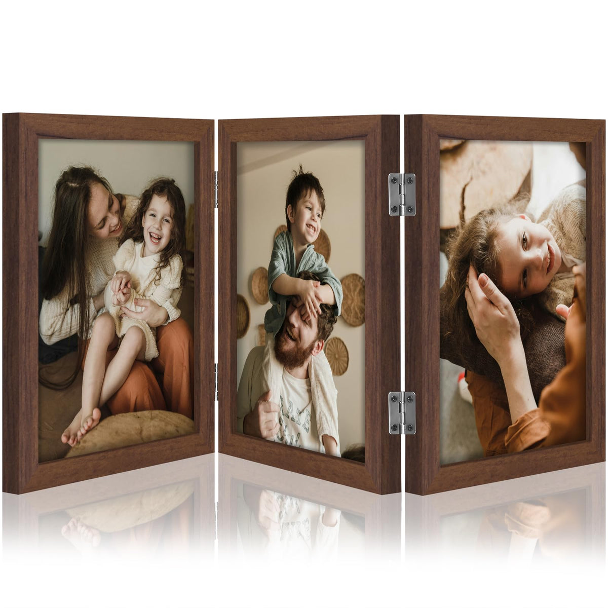 decorUhome Black Triple 4x6 Picture Frame Vertical