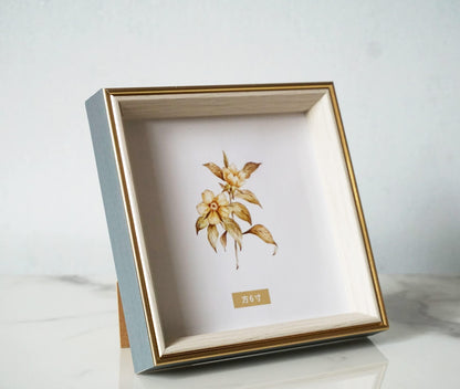 5x5 Blue Beige Square Picture Frame, 5x5 Resin Photo Frame, Wall and Desktop Display Picture Frame, Plexiglass