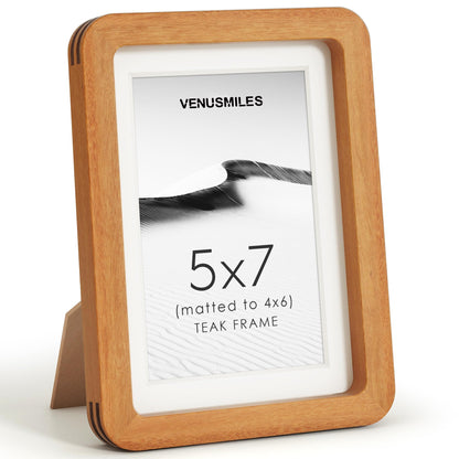 4x6 Picture Frame, USA-Sourced Natural Maple Wood Photo Collage Frame with HD Tempered Glass, Modern Simple 4 x 6 Wooden Frame Matted to 3.5x5, Gallery Wall Frames for Art, Wall or Tabletop Display