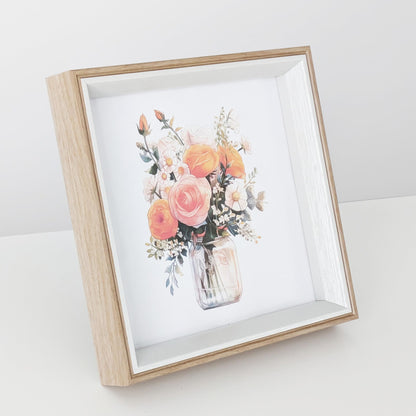 5x5 Blue Beige Square Picture Frame, 5x5 Resin Photo Frame, Wall and Desktop Display Picture Frame, Plexiglass