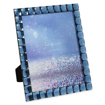 Isaac Jacobs Decorative Sparkling Jewel Picture Frame (4x4, Rainbow)
