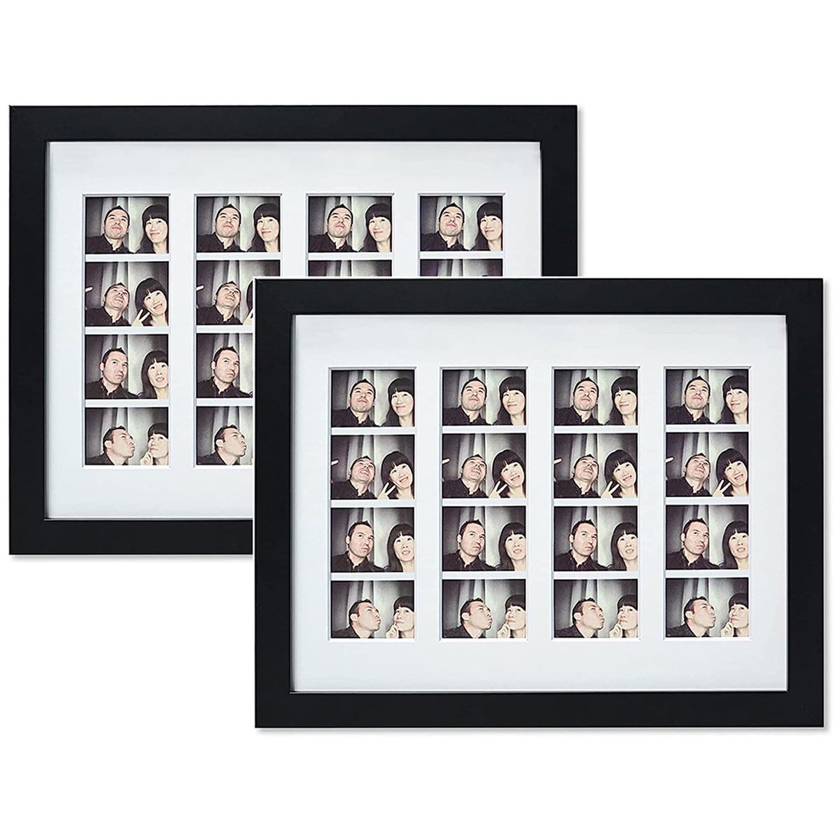 Golden State Art Photo Booth Frame, Black Wood and Real Glass