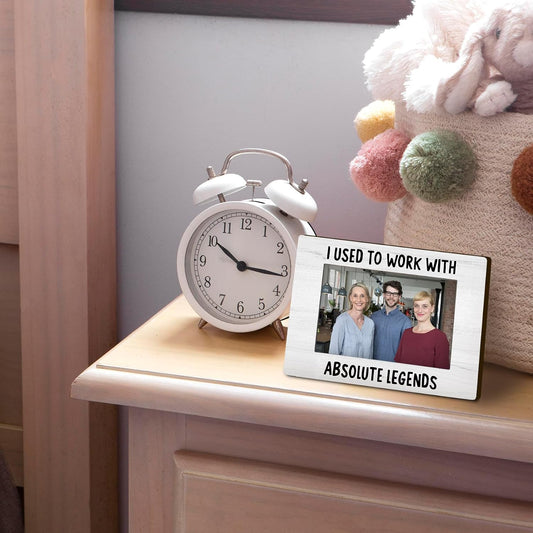 Coworkers 4x6 Picture Frame, Retirement Farewell Photo Frame, Best Retired Gifts for Coworkers Leaving, I Used to Work with Absolute Legends Picture Photo Frames for Desk Decor