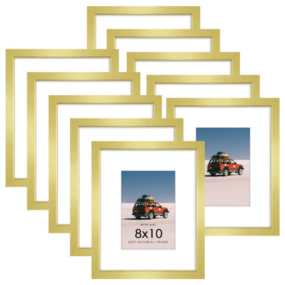 12x12 Picture Frame Sef of 10, for Wall Gallery Decor, Black