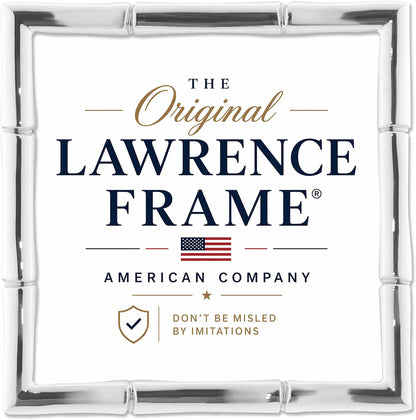 Lawrence Frames Bamboo Design Metal Frame, 4x4, Silver