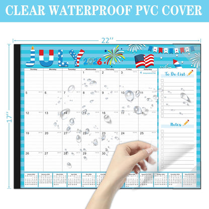Lateefah Desk Calendar 2026, Large 22'' x 17'' Desk Calendar 2026-2027, 18 Month Desktop Calendars for Home & Office, Use Jan 2026 to June 2027