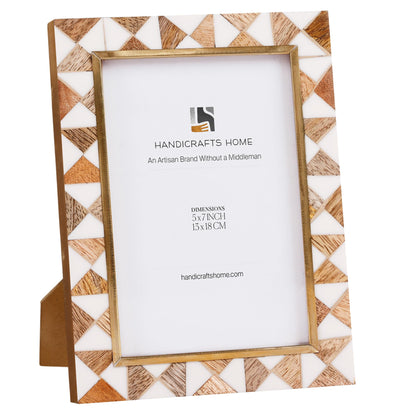 Handicrafts Home Handmade 5x7 Wood Picture Frame Neutral Modern Home Decor