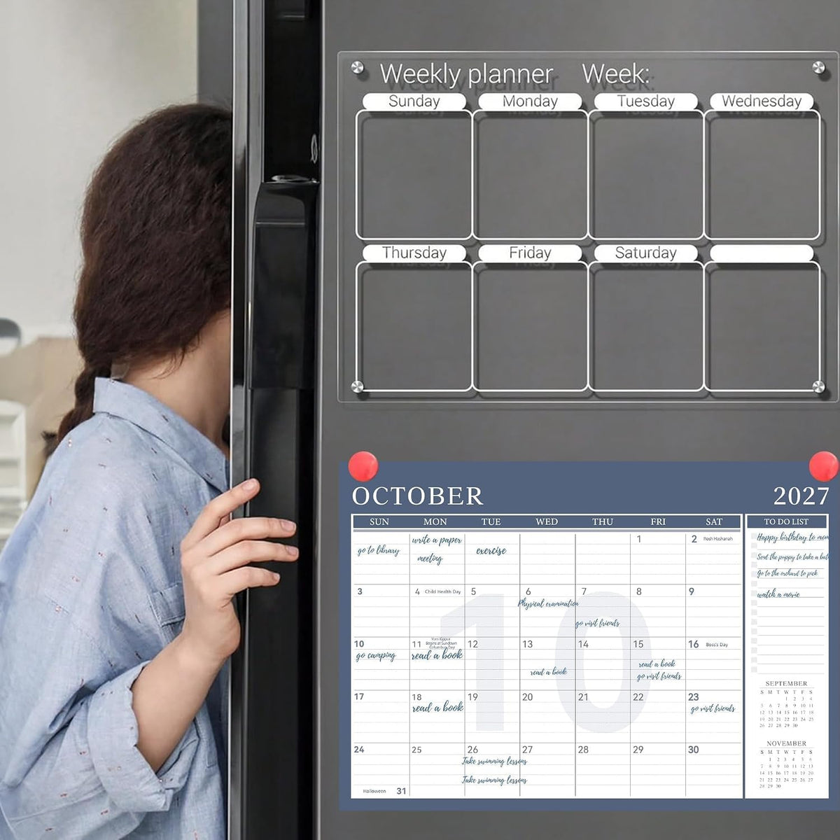Yoment Desk Calendar 2026-2027, 17" x 12", from Now - Dec 2027(18 Months)