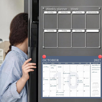 Yoment Desk Calendar 2026-2027, 17" x 12", from Now - Dec 2027(18 Months)