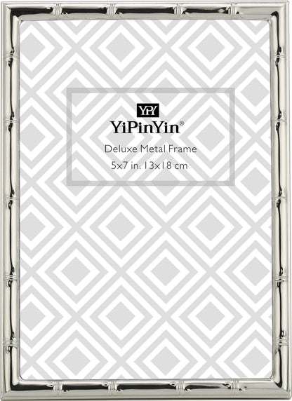 6x8''Bamboo Detail Dark Gold Metal Picture Frame 2pack,With Acid Frame Mount for 4x6'',Elegant Gold Plated Baby Nurse Photo Frames 6x8''With Soft Touch Velvet Backing for Desktop and Wall Décor