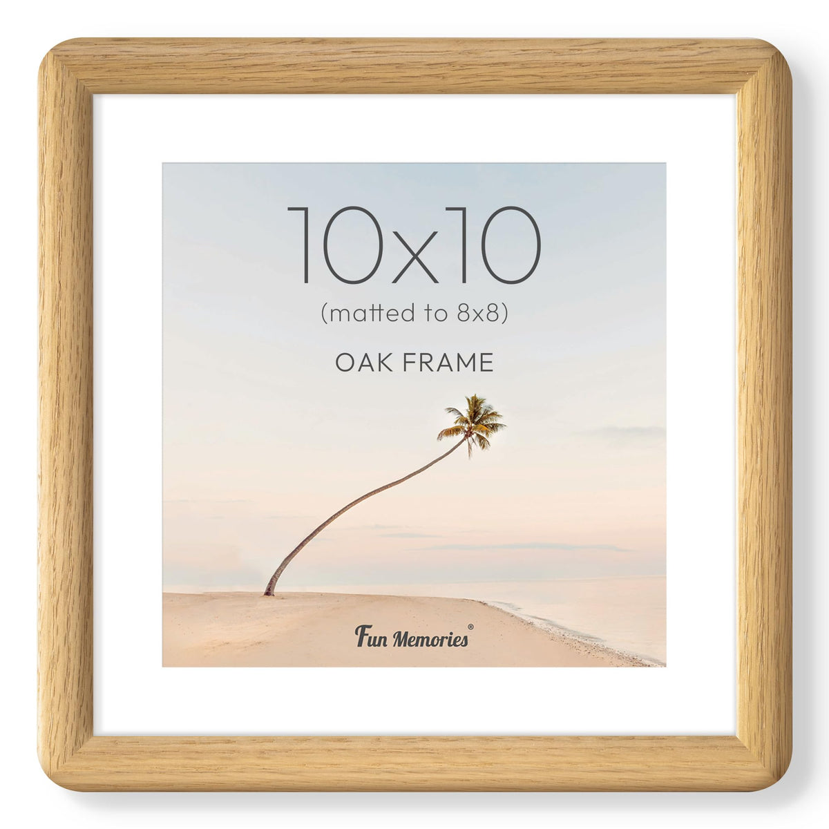 6x6 Picture Frame, USA-Sourced Walnut Wood Photo Frame with Tempered Glass, Handcrafted Rustic Farmhouse Frame for Wall & Tabletop Display, Matted to 4x4