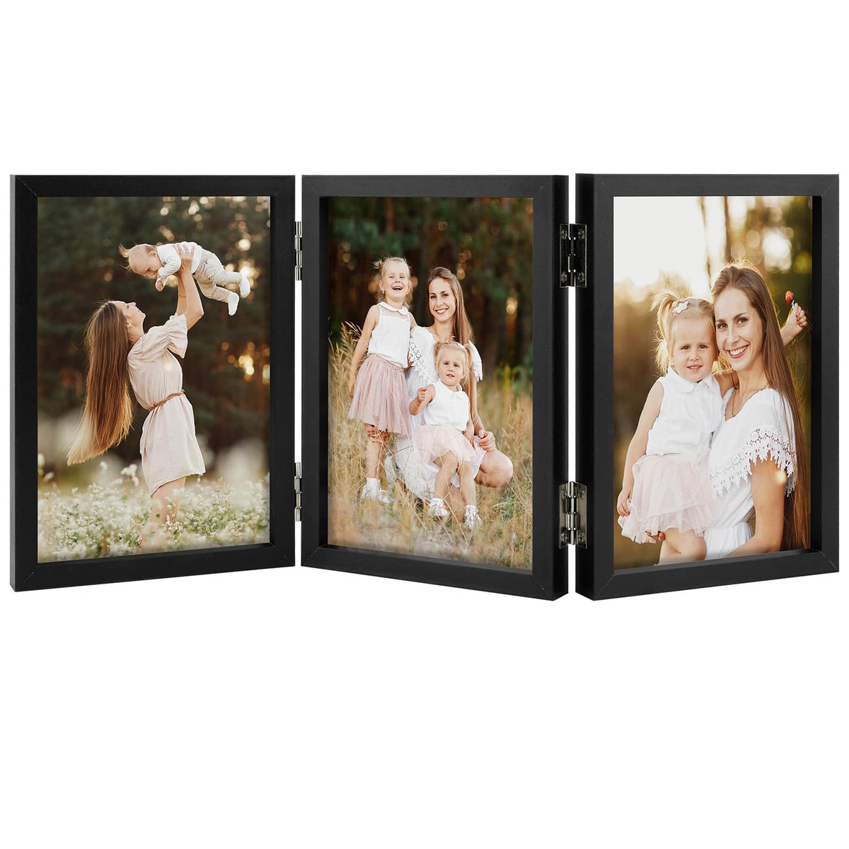 4x6 Triple Picture Frame Tabletop Display for Photos Pink
