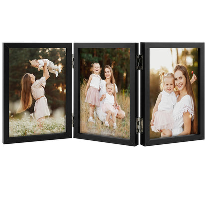 4x6 Triple Picture Frame Tabletop Display for Photos Pink