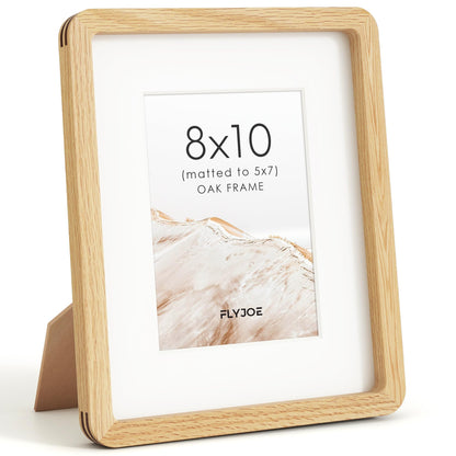 4x6 Picture Frame, USA-Sourced Natural Maple Wood Photo Collage Frame with HD Tempered Glass, Modern Simple 4 x 6 Wooden Frame Matted to 3.5x5, Gallery Wall Frames for Art, Wall or Tabletop Display