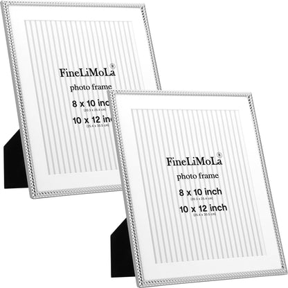 5x7'' Silver Rope Design Metal Picture Frames with Hi Quality Velvet Backing and Real Glass Front,Silver Photo Frame 7x5'' for Desktop Display Or Wall Hanging
